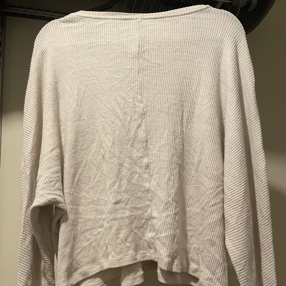 Ivory Rib Knit Dolman Sweater - Picture 2 of 3